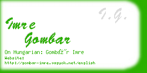 imre gombar business card
